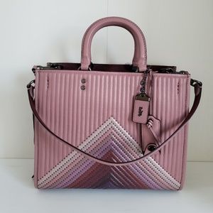 BNWT Coach Rogue Quilted w/ Rivets, Dusty Rose
